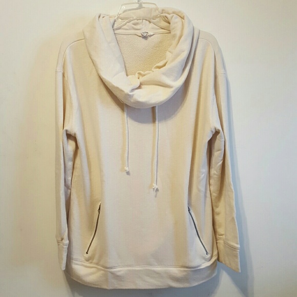 Cream Cowl neck sweatshirt by Lands End Canvas - Picture 1 of 4